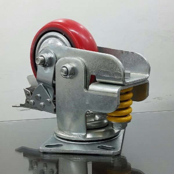 550464 Heavy Duty Wheels with Spring دولاب صناعي مع رصصور