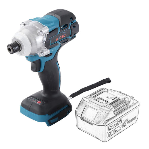 KATSU FIT-BAT 21V Impact Screwdriver Wrench, 1/2 Inch 400Nm Cordless Impact Brushless Motor Without Battery