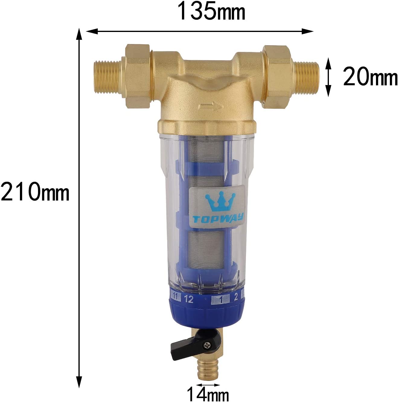 Reusable Prefilter Washable Water Filter Stainless Steel 60Micron