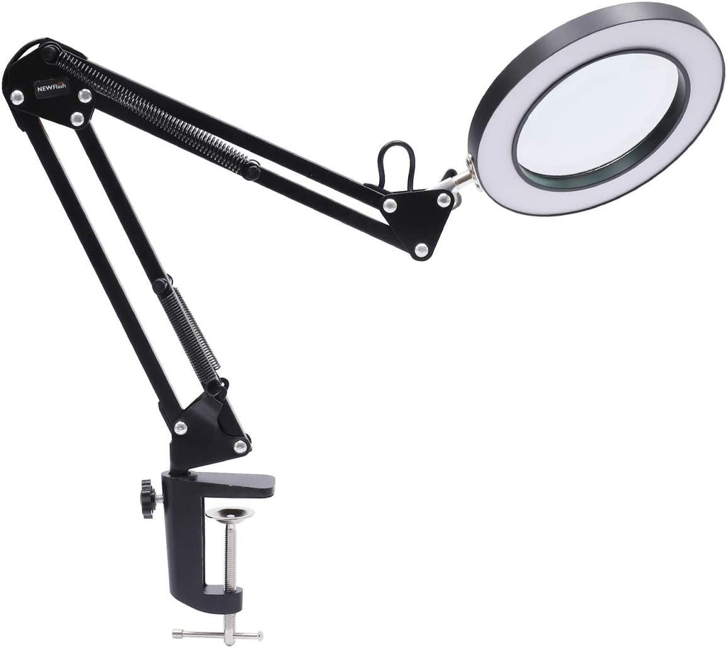 5X LED Magnifying Light w/Clamp 250mm Black