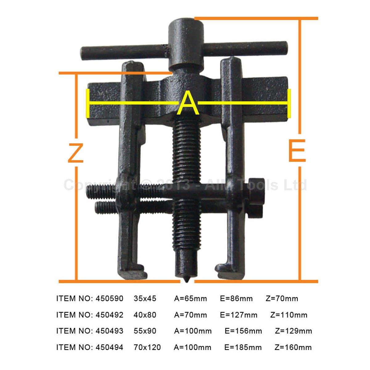 450490 Mini Arm Puller Two Legs 35*45