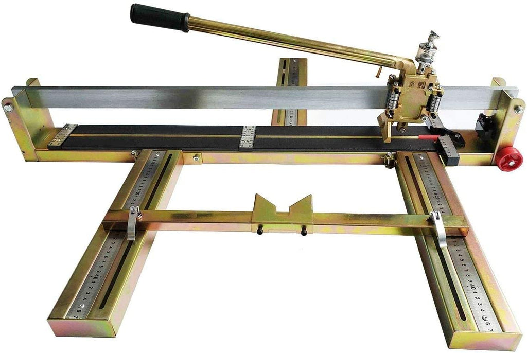 347740 Manual Tile Cutter 1200mm High Precision Laser Guided Heavy Duty Solid Base with Wheels