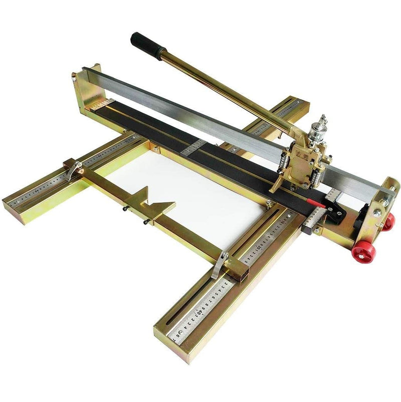 347740 Manual Tile Cutter 1200mm High Precision Laser Guided Heavy Duty Solid Base with Wheels