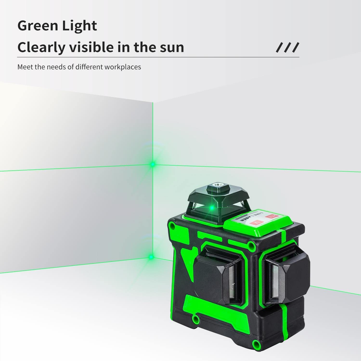 311519 TOWPWAY 3D Laser Level 12 Lines, 3X360 Degree Green Cross Line Self-Leveling