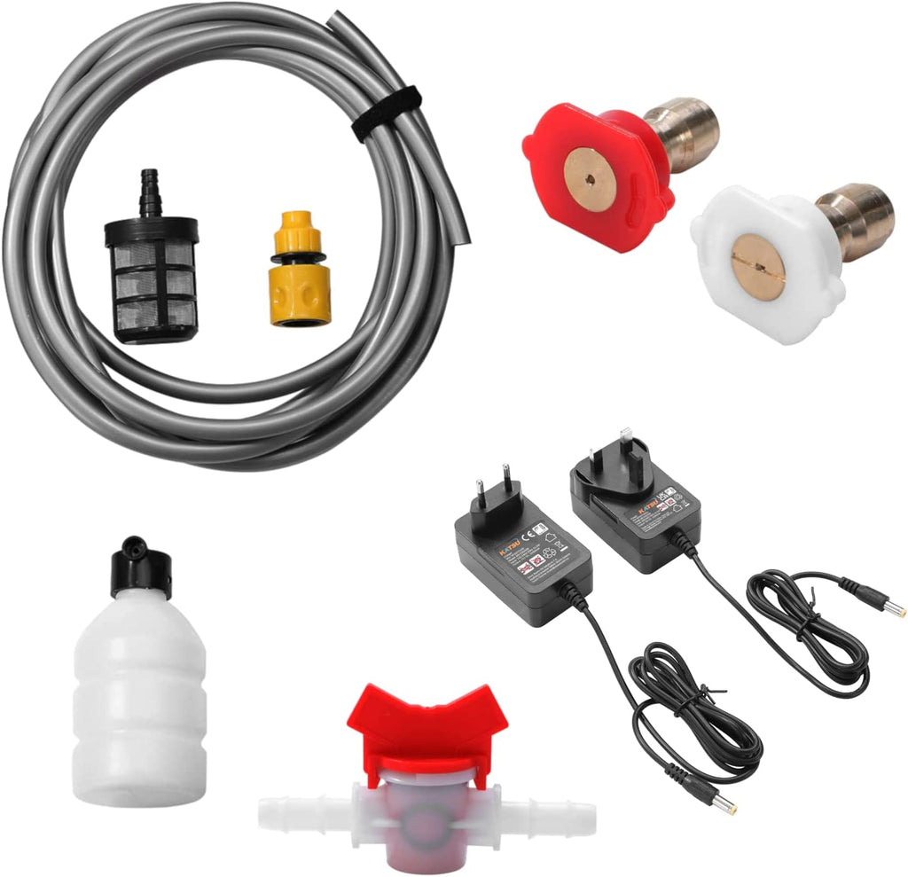 KATSU FIT-BAT 21V Cordless Pressure Washer with 4.0Ah Battery and Charger, Portable High Pressure Washer Cleaner Gun