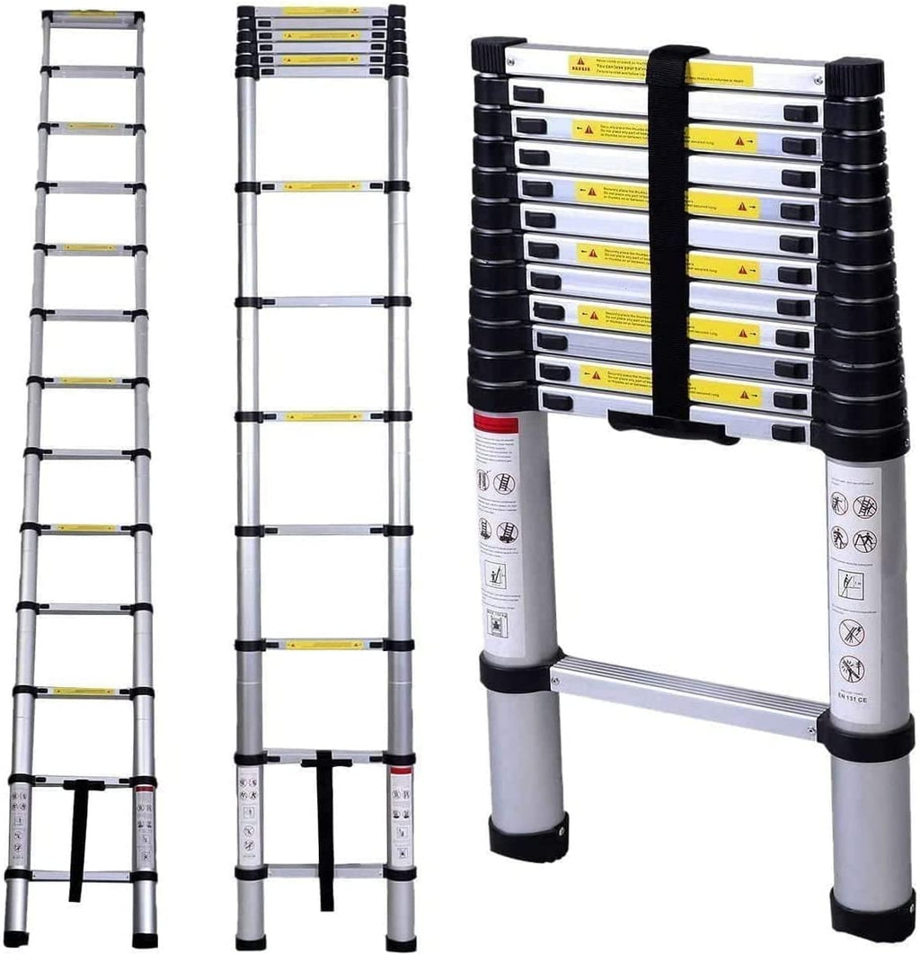 T338410 Aluminium Telescoping Ladder Lightweight 2M