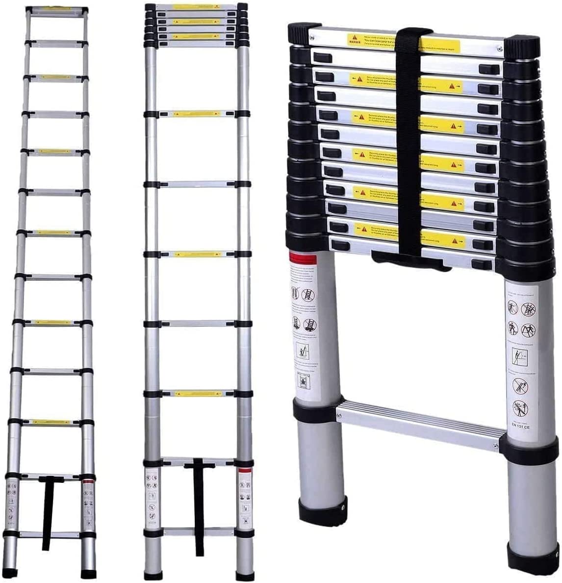 T338413 Aluminium Telescoping Ladder Lightweight 4.4M