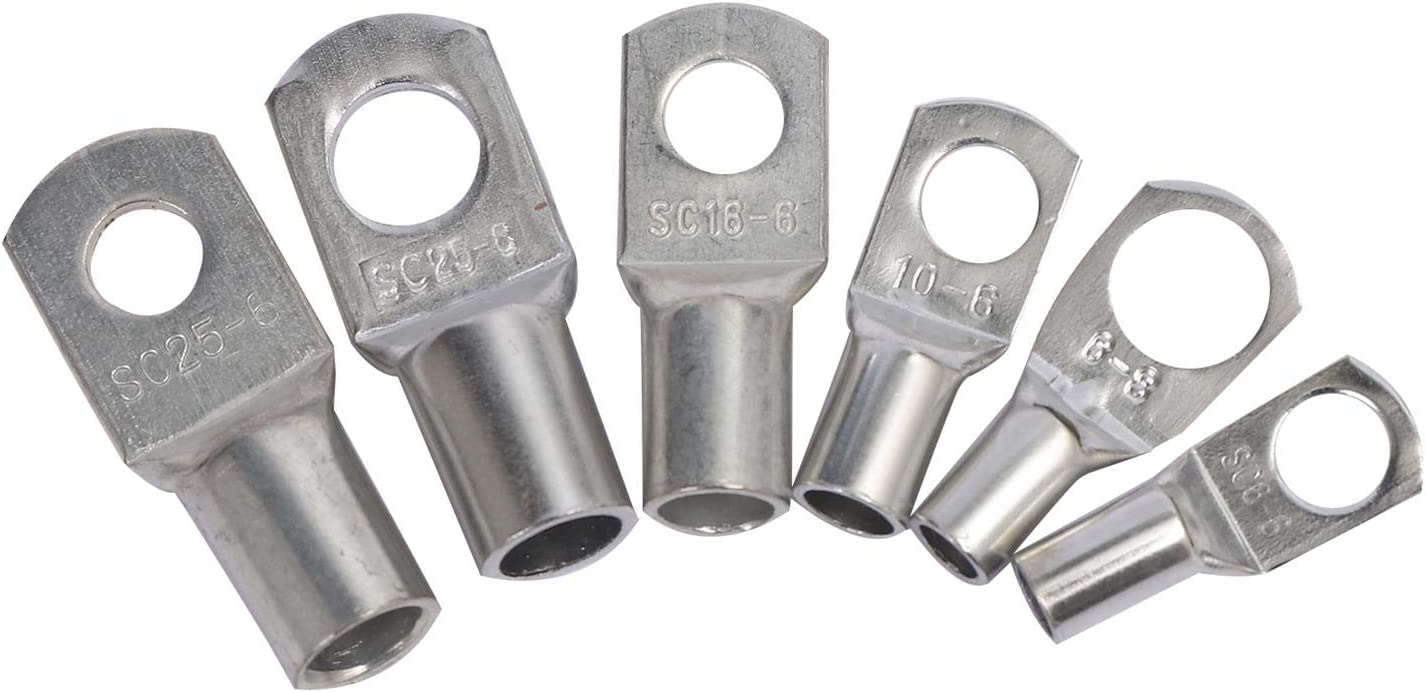 60PCS Wire Terminals Connector Cable Ring Battery SC Terminals Set