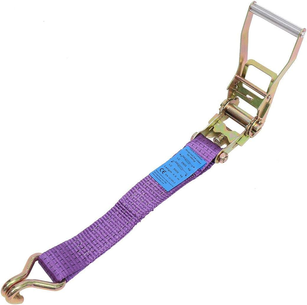 451870 Car Recovery Ratchet Tie Down Straps - 4 Pieces