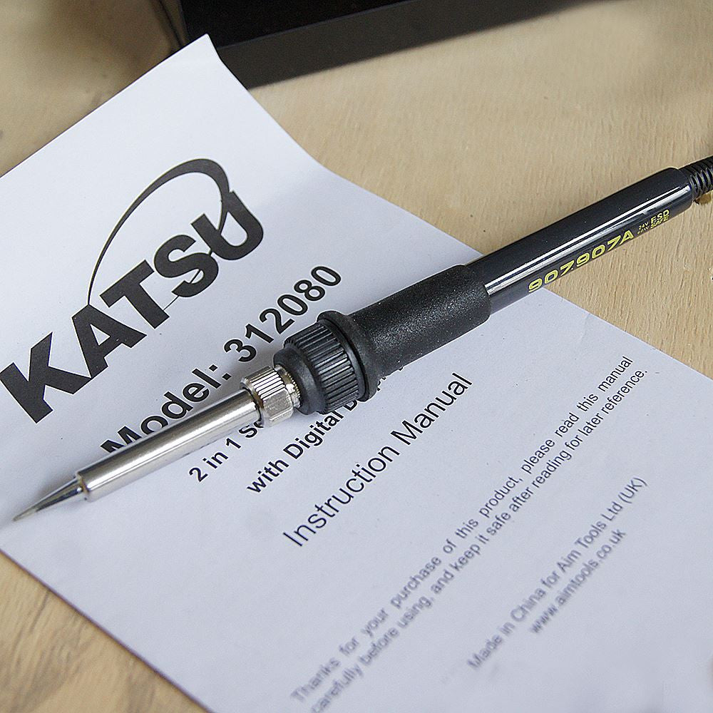 312080 2 In 1 Iron Solder Hot Air Gun كاوي قصدير صناعي