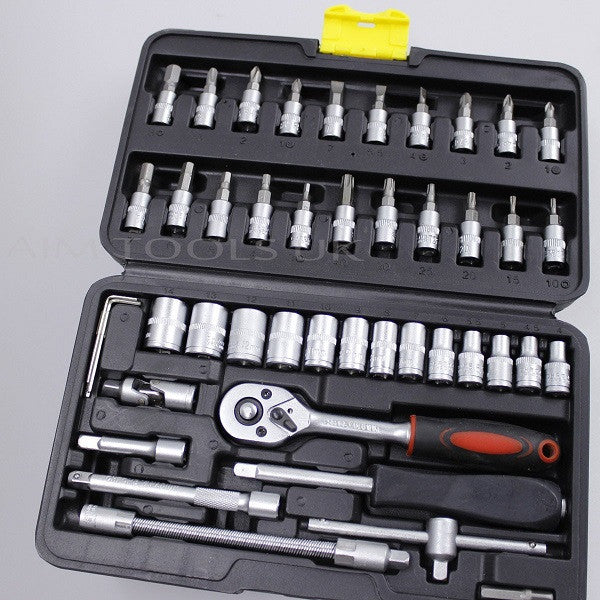 420312B 46PC 1/4" Chrome Vanadium Socket Set  طقم طربوش