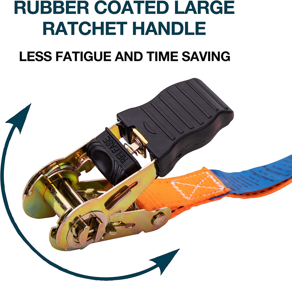 451805 KATSU Ratchet Tie Down Lashing Strap 4 Pack, 500kg 4.5m 25mm