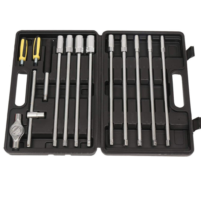 435202 Extra Long Socket Set with Ratchet Handle 8-19mm