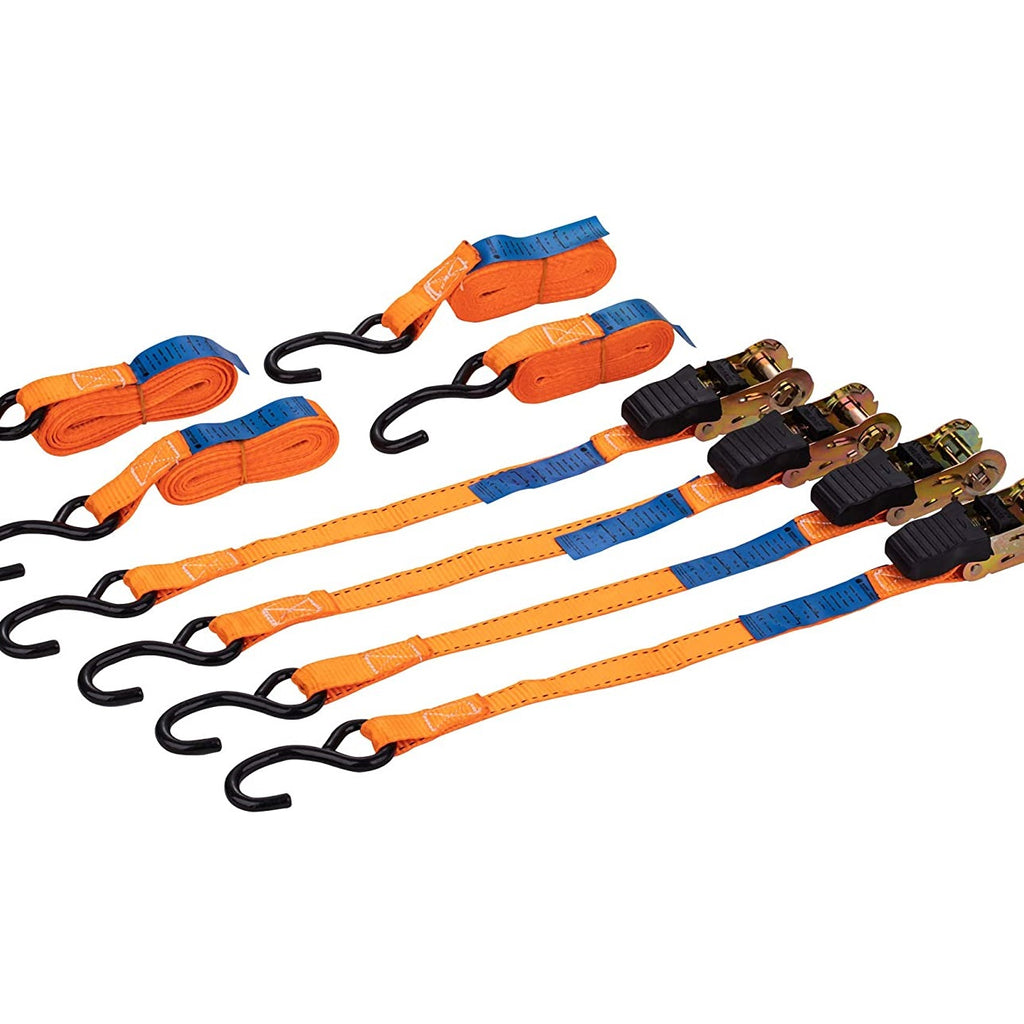 451805 KATSU Ratchet Tie Down Lashing Strap 4 Pack, 500kg 4.5m 25mm