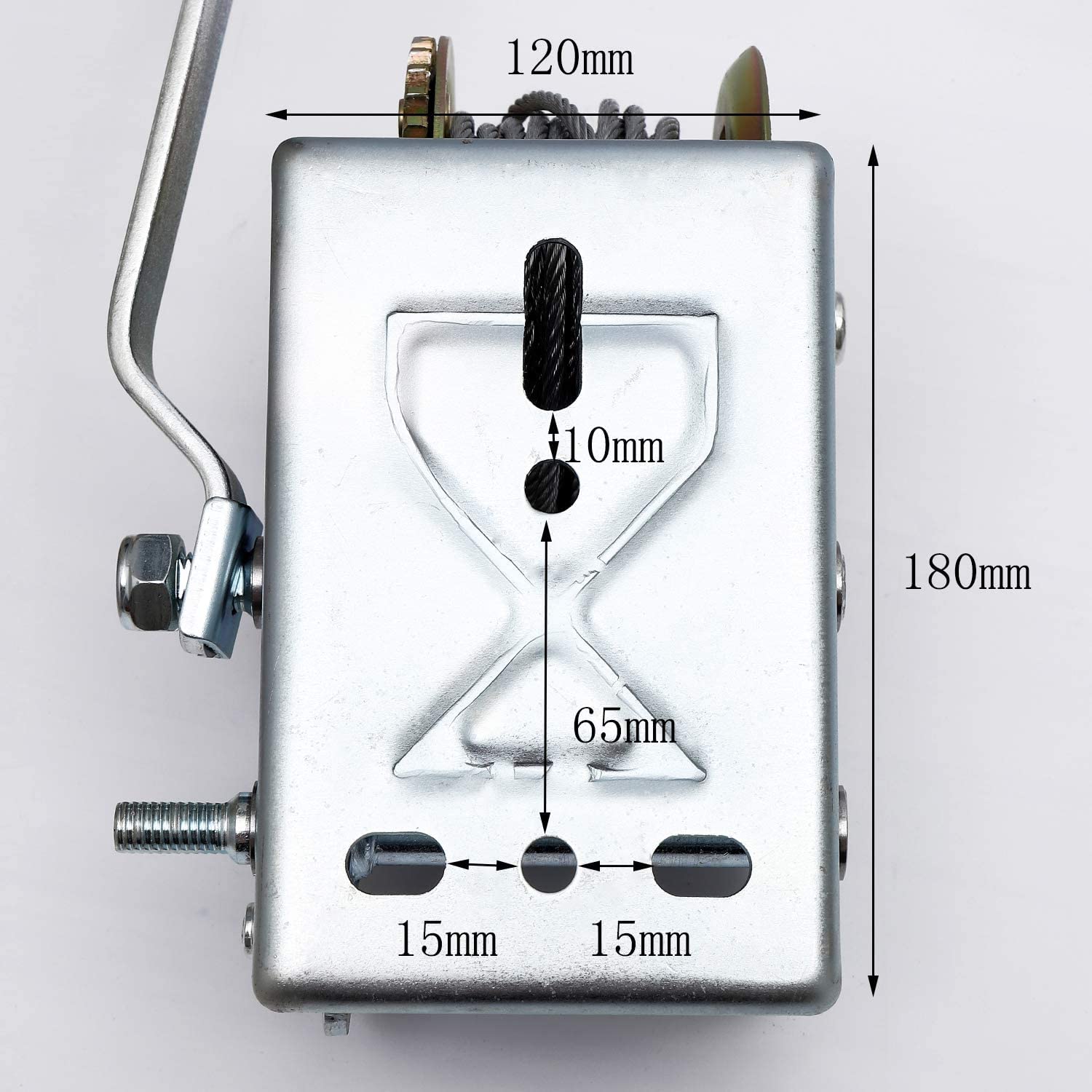 KATSU Heavy Duty Hand Cable Winch, 2000LB 900KG