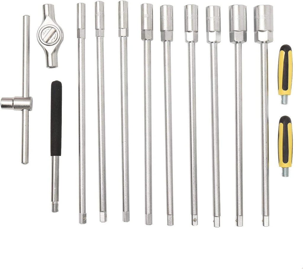 435202 Extra Long Socket Set with Ratchet Handle 8-19mm