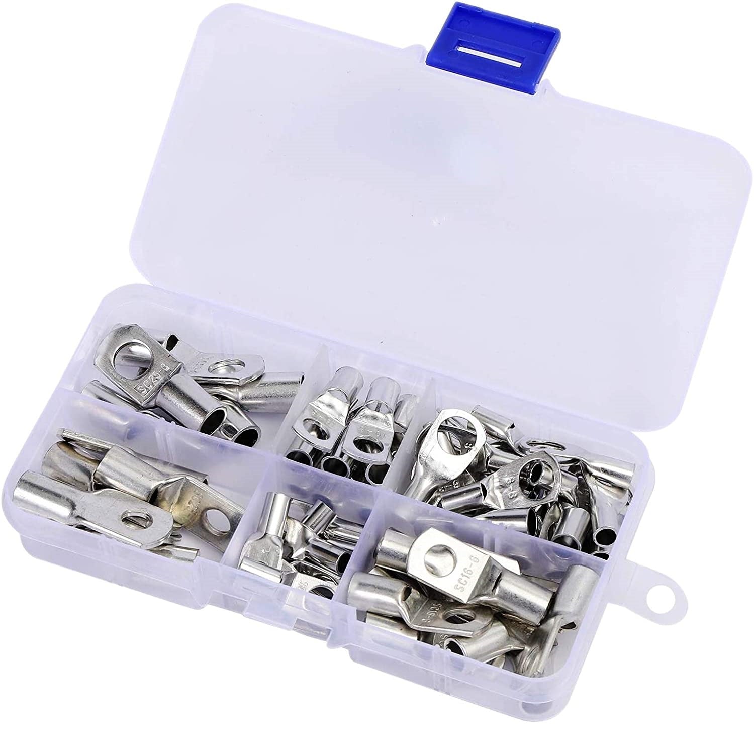 60PCS Wire Terminals Connector Cable Ring Battery SC Terminals Set