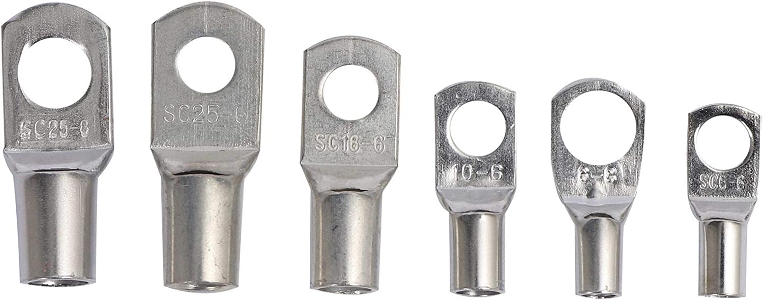 60PCS Wire Terminals Connector Cable Ring Battery SC Terminals Set