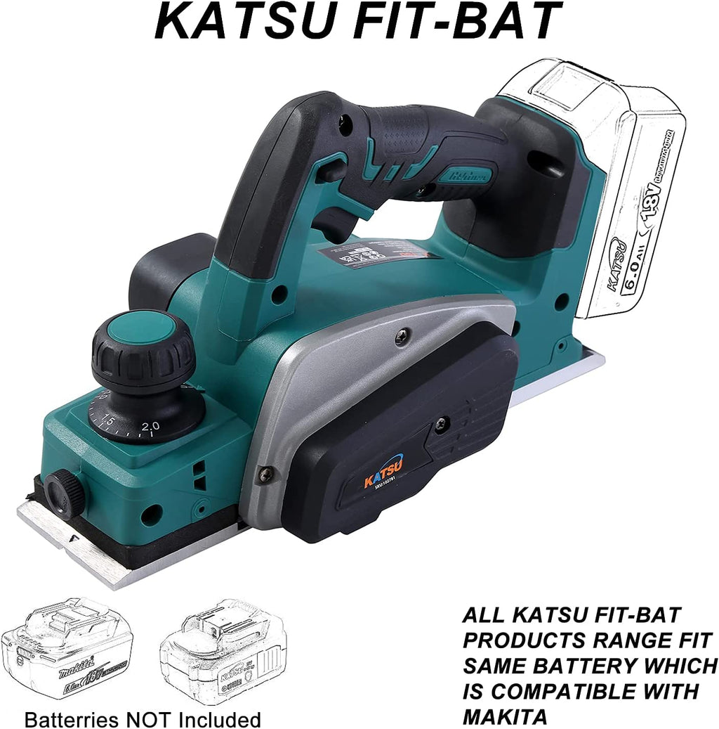 KATSU FIT-BAT Cordless Planer 21V/18V, Electric Hand Planer