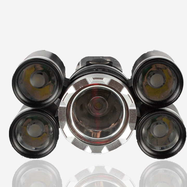 7753903 Rechargeable Head Torch Light 5 Bulbs COB