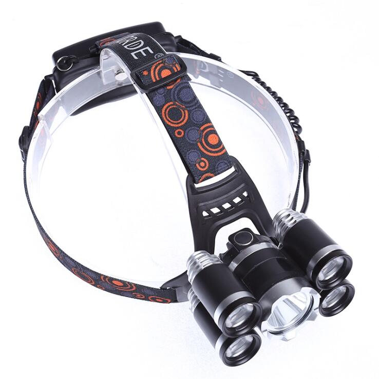 7753903 Rechargeable Head Torch Light 5 Bulbs COB