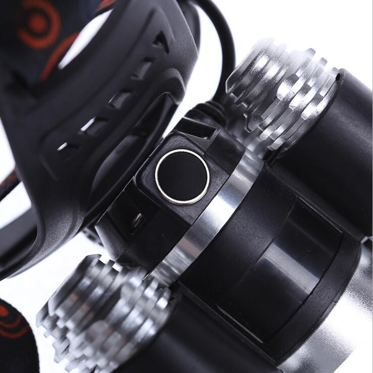 7753903 Rechargeable Head Torch Light 5 Bulbs COB