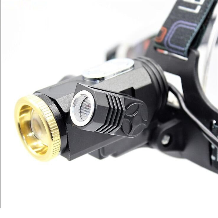 7753905 Rechargeable Head Torch Light 3 Bulbs COB
