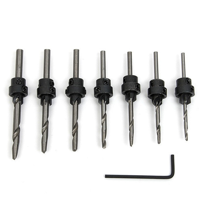 Countersink Wood Drill Bit Set 7Pc طقم ريش حديد لتخويش الخشب 7 قطع