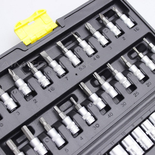 420312B 46PC 1/4" Chrome Vanadium Socket Set  طقم طربوش