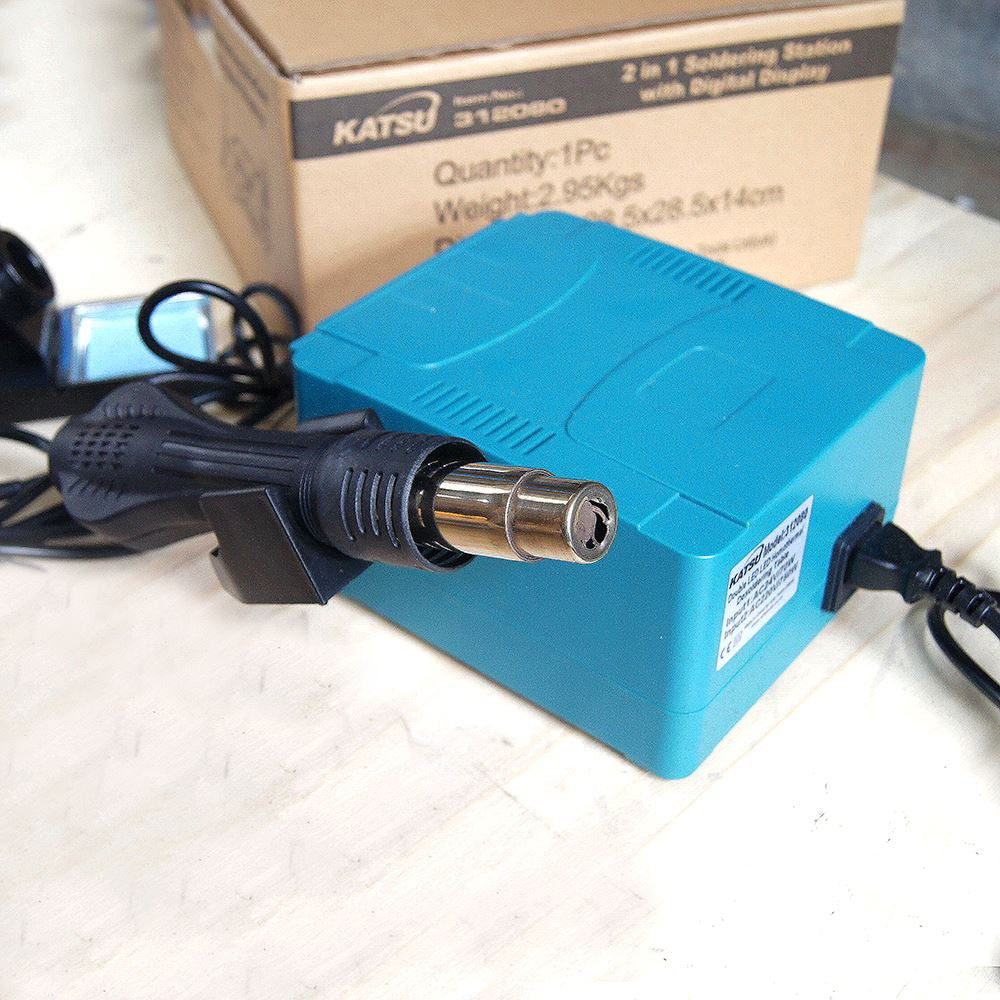 312080 2 In 1 Iron Solder Hot Air Gun كاوي قصدير صناعي