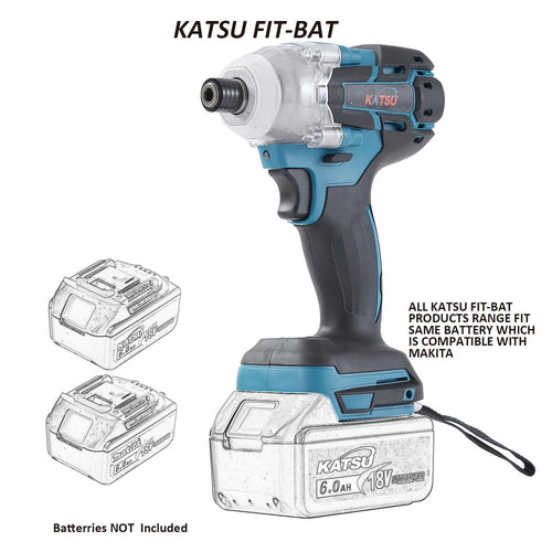102477 KATSU FIT-BAT 21V Impact Screwdriver Wrench, 1/2 Inch 400Nm Cordless Impact Brushless Motor Without Battery