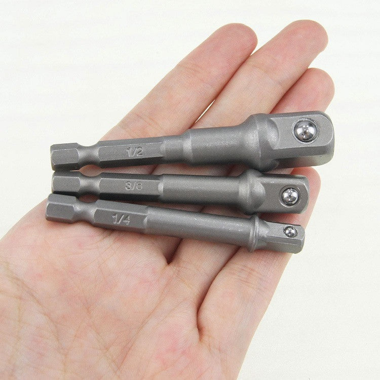 138107 3pcs Socket Adapter Hex Shank وصلة راس طربوش