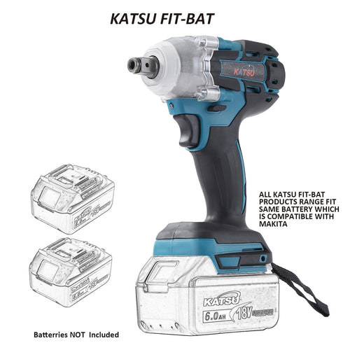 KATSU FIT-BAT 21V Impact Screwdriver Wrench, 400Nm Cordless Impact Brushless Motor Without Battery