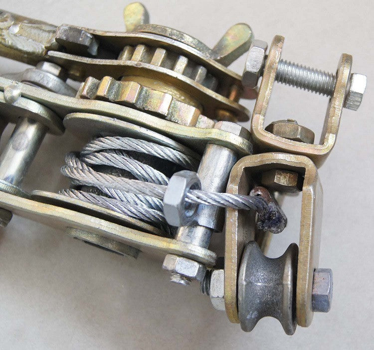 990714 Steel Wire Cable Ratchet Tensioner Puller W/Clamp