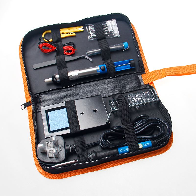 312076 Soldering Kit 60W Adjustable Temperature 14Pcs Set
