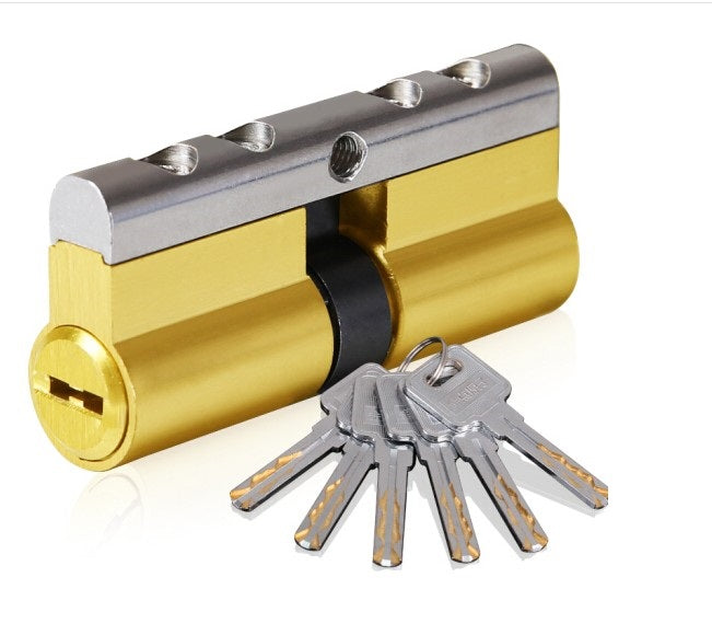 501508 Door Lock Cylinder Computer 5 Keys Copper