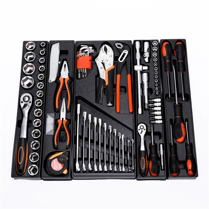 Socket Set 85PCS with Pliers & Spanners in Steel Case