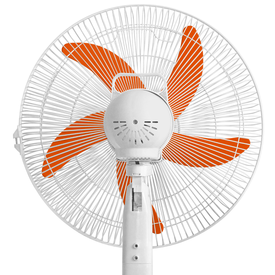 173317 Rechargeable Fan 16'' Stand with LED Light