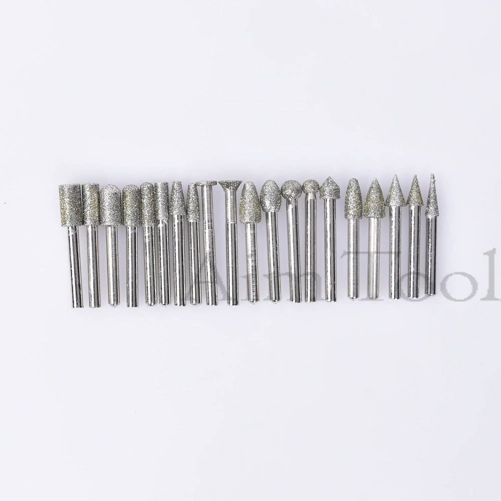 Electroplated Diamond Burr 20pcs (46#) طقم روؤس الماس للحفر 20 قطعة